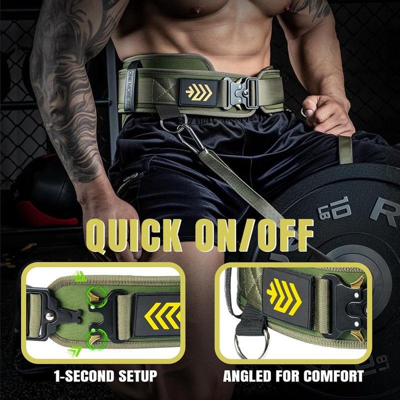M MANUEKLEAR MANUEKLEAR 2-in-1 Weightlifting Belt & Dip Belt with 36.7 IN Rope, Double-Layer Weight Lifting Belts, Powerlifting Gym Weighted Belt for Pull Up Squat - Image 4
